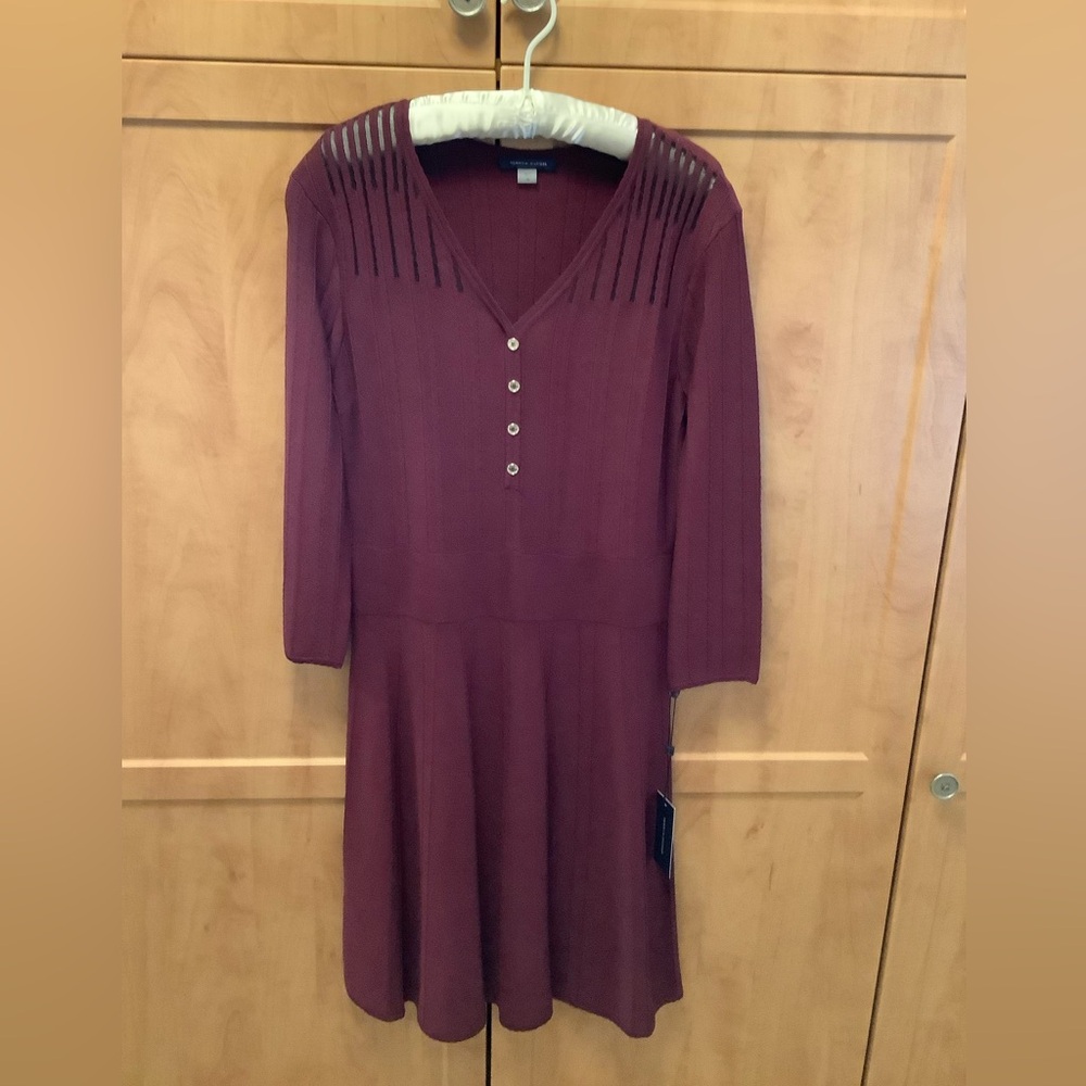Tommy Hilfiger Burgundy Dress Size M
